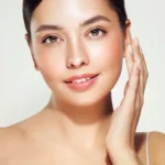 skin-care-woman-beauty-face-touching-healthy-facial-portrait-beautiful-girl-model-natural-makeup-glowing-hydrated-white-443832607